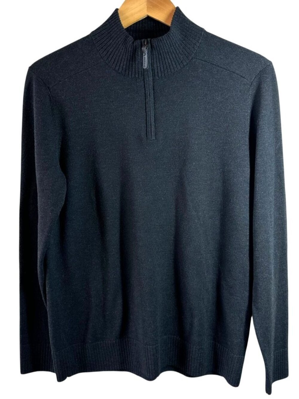 Smartwool Charcoal Gray 1/4 Zip Merino Wool Sweater Men's Size M